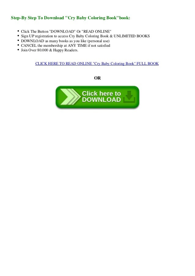 Download Download Cry Baby Coloring Book Free Ebook