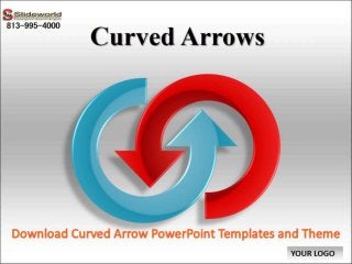 Download curved arrow power point templates and theme