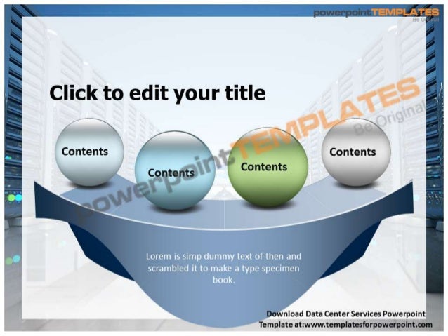 download data center services powerpoint template