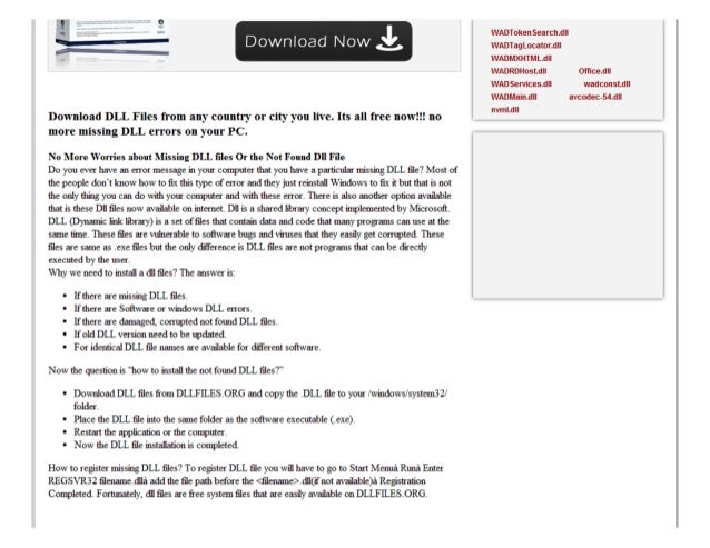 Download Dll Files To Fix Dll Errors