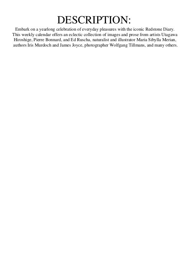 Download E B O O K Redstone Diary 21 Everyday Pleasures Epub