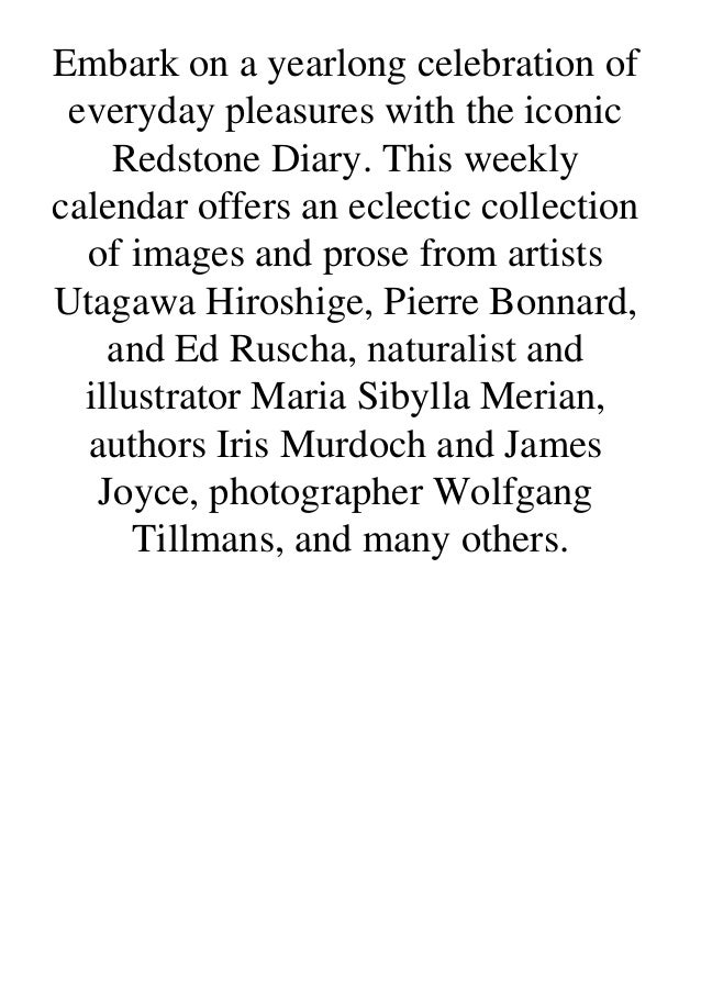 Download E B O O K Redstone Diary 21 Everyday Pleasures Epub