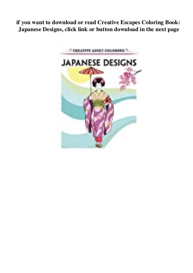 Download E B O O K Creative Escapes Coloring Book Japanese Design