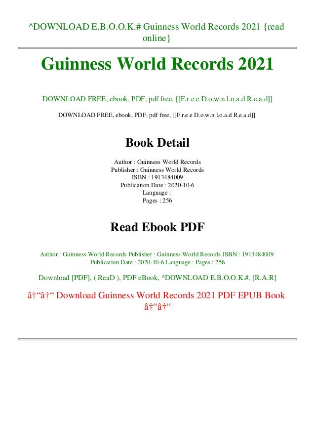 Download E B O O K Guinness World Records 21 Read Online