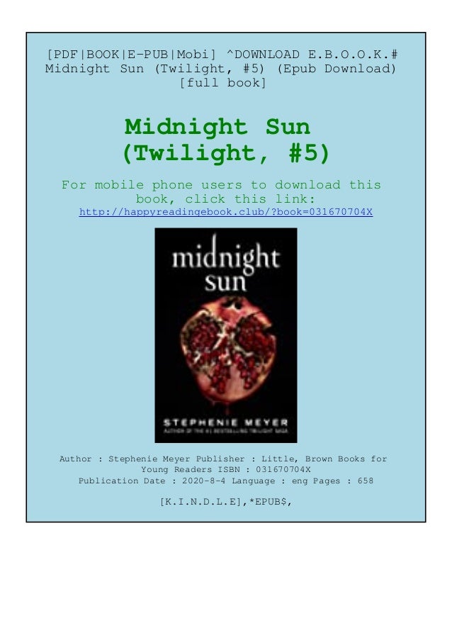 Download E B O O K Midnight Sun Twilight 5 Epub Download Download E B O O K Midnight Sun Twilight 5 Epub Download