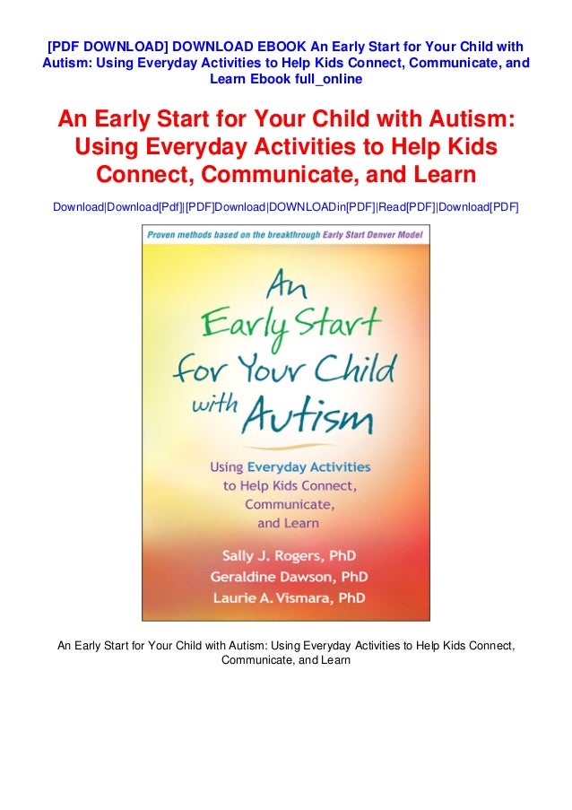 Download Ebook An Early Start For Your Child With Autism Using Ever