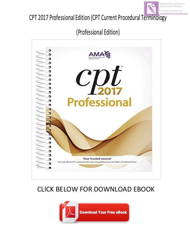 Download ebook cpt 2017 professional edition (cpt current procedural