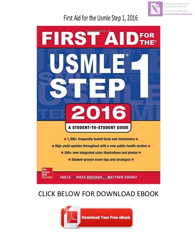 Download ebook first aid for the usmle step 1, 2016