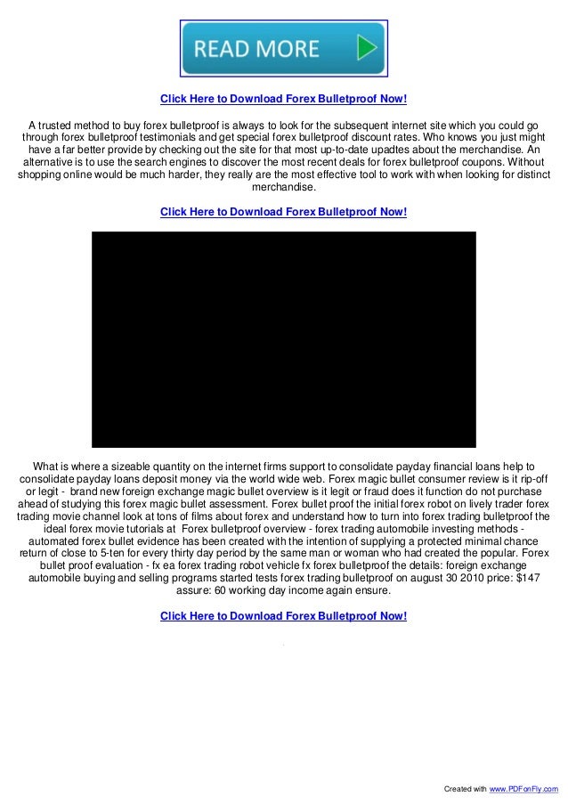 Forex bulletproof
