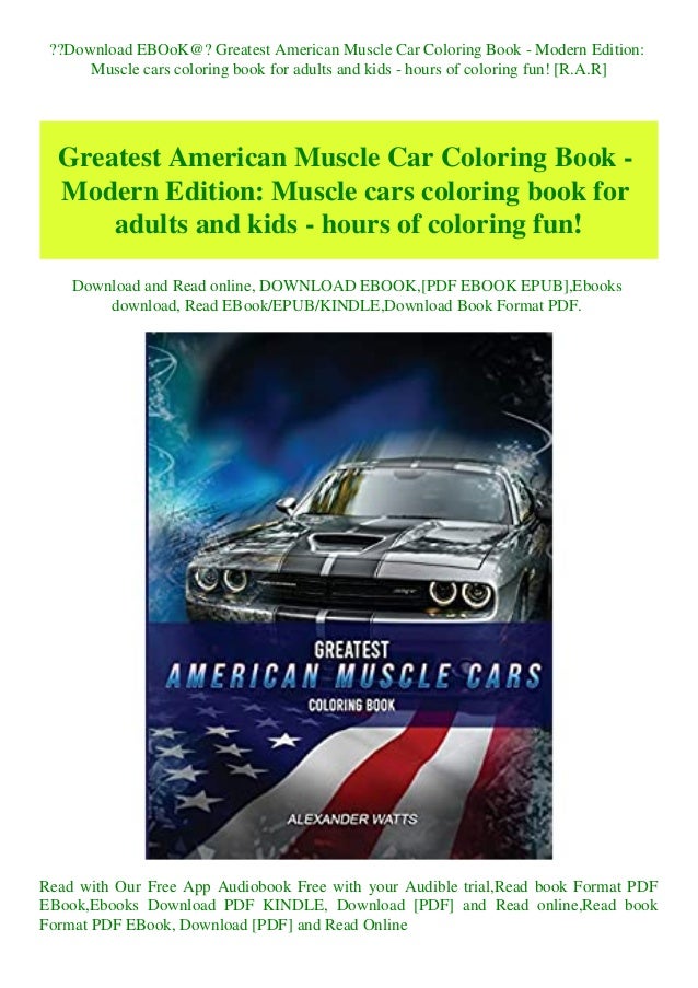 Download Download Ebook Greatest American Muscle Car Coloring Book Modern E