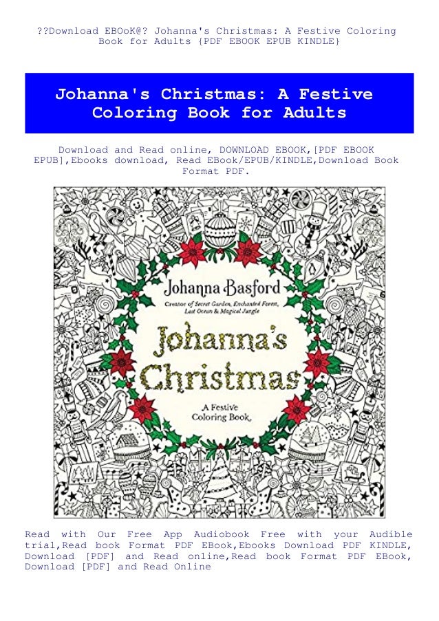 Download Download Ebook Johanna S Christmas A Festive Coloring Book For Adult