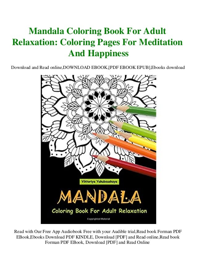 Download Download Ebook Mandala Coloring Book For Adult Relaxation Colorin