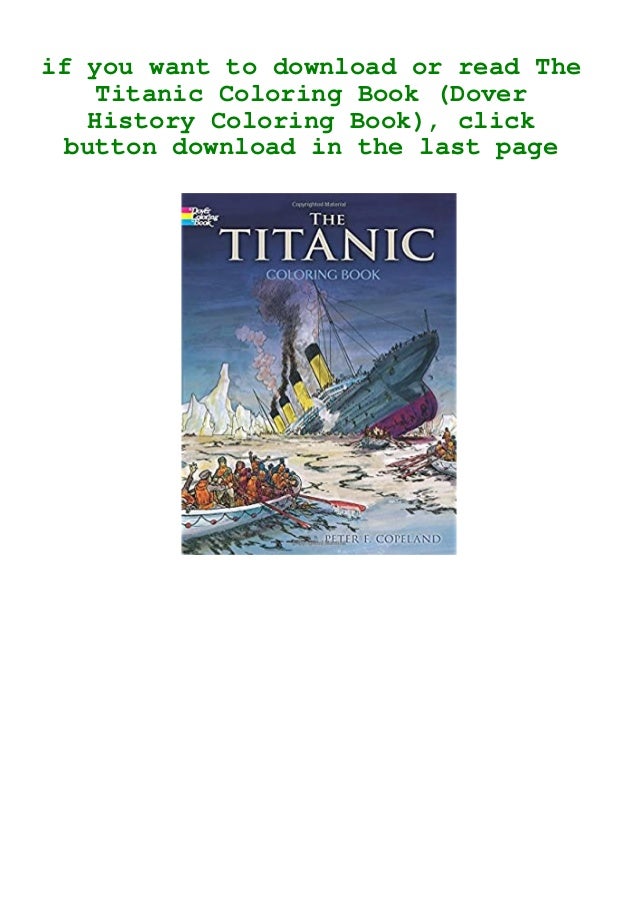 Download Download Ebook The Titanic Coloring Book Dover History Coloring Boo