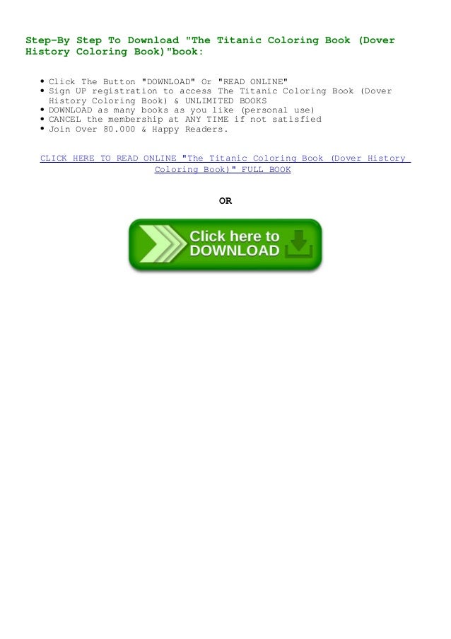Download Download Ebook The Titanic Coloring Book Dover History Coloring Boo