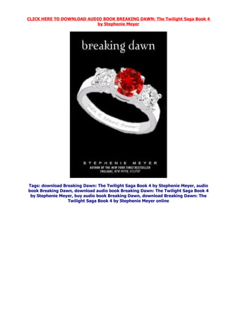 Download audio book Breaking Dawn by stephenie meyer