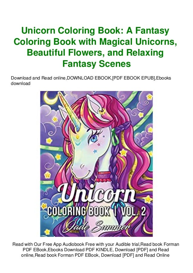 Download Download Ebook Unicorn Coloring Book A Fantasy Coloring Book With Ma