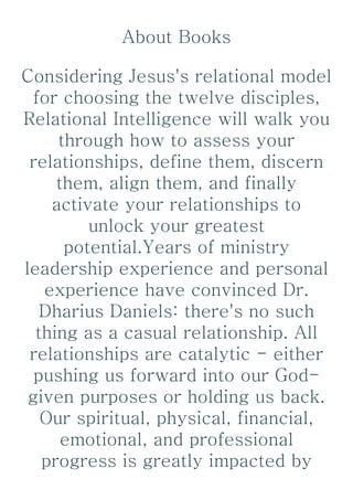 Downloaden&Lis Relational Intelligence: The People Skills You Need for ...
