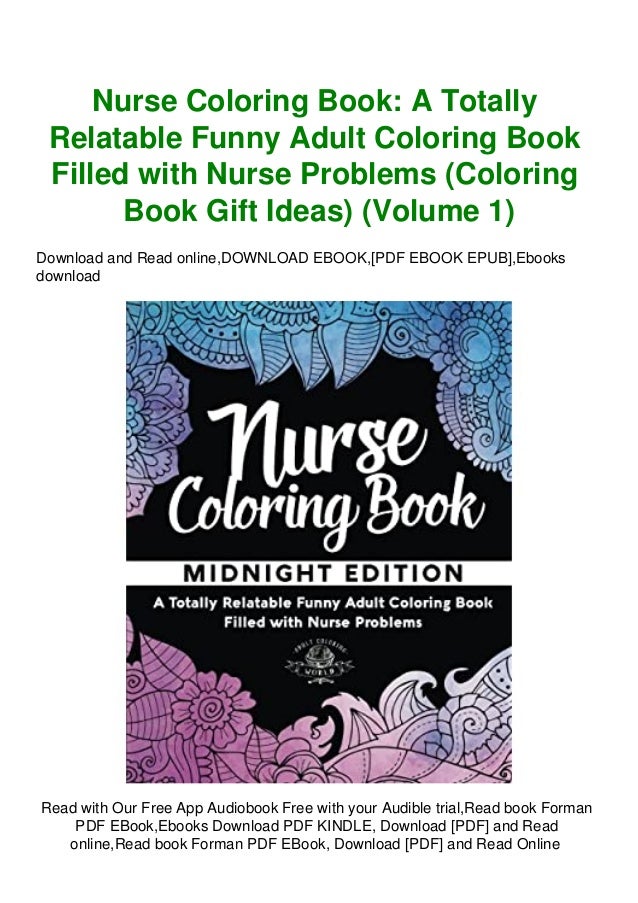 Download Download Epub Nurse Coloring Book A Totally Relatable Funny Adu