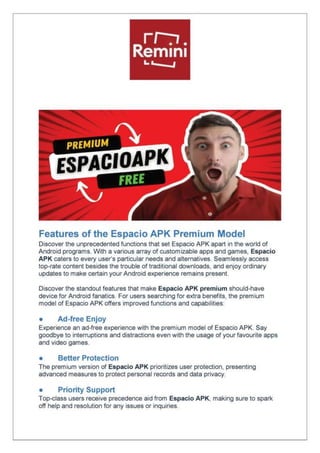 Download Espacio APK Premium for Androids