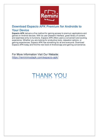 Download Espacio APK Premium for Androids