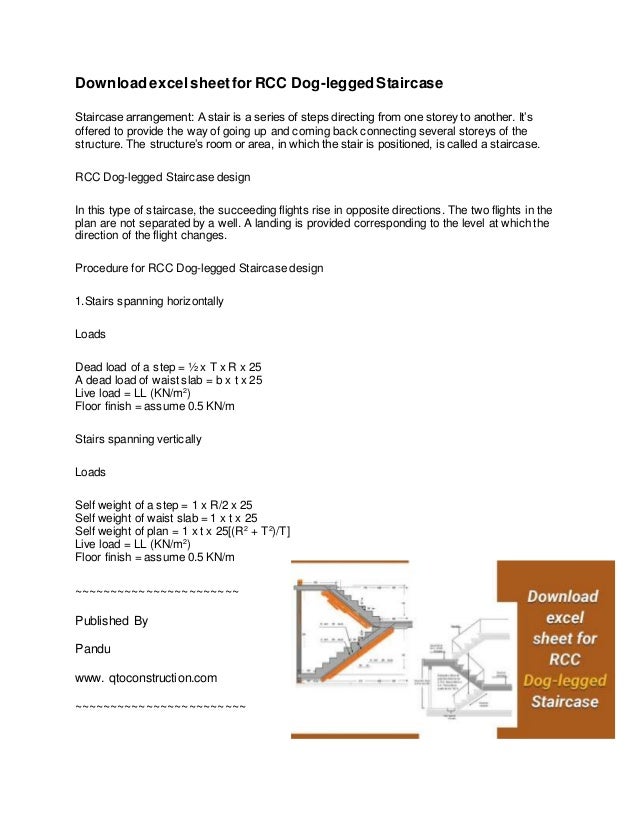 Download Excel Sheet For Rcc Dog Legged Staircase Des vrogue.co