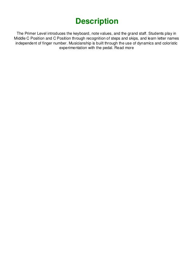 {DOWNLOAD} Faber Piano Adventures Primer Level Learning Library Pack