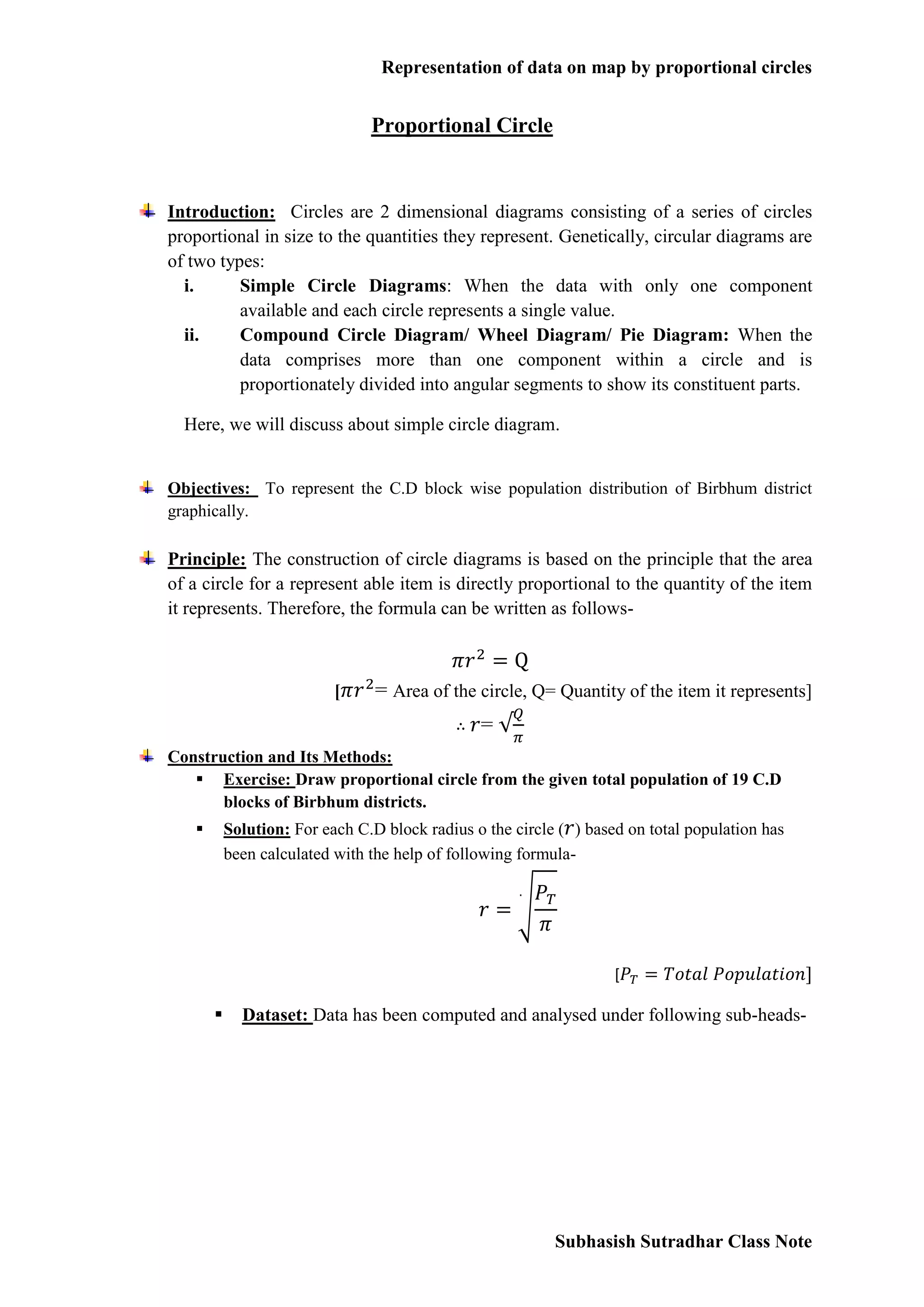 Representation of data on map by proportional circles | PDF