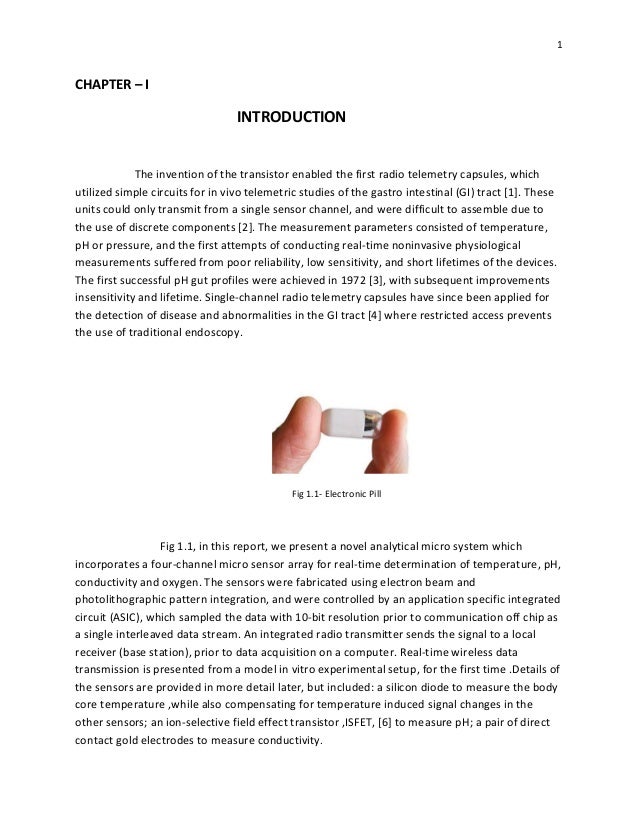 Micro Electronic Pill Seminar Report