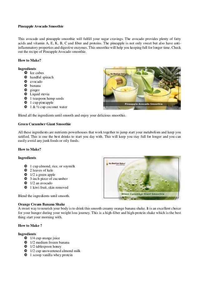 Yummy Smoothie Recipes For Weight Loss Yummy Smoothie Recipes For Weight Loss