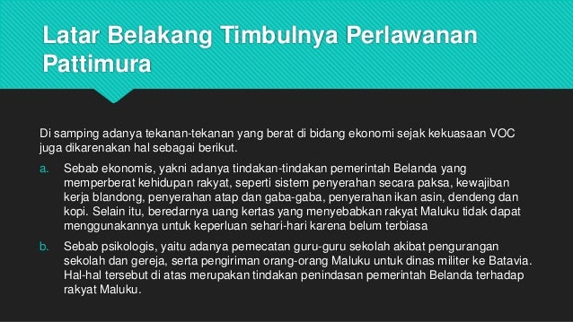 Perang Pattimura Perang Pattimura