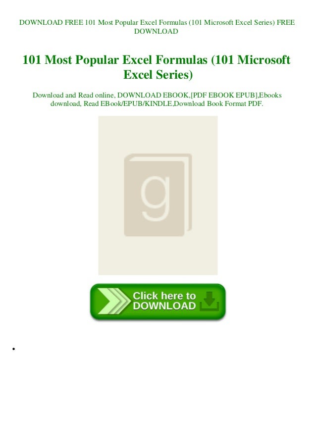 Download Free 101 Most Popular Excel Formulas 101 Microsoft Excel Se