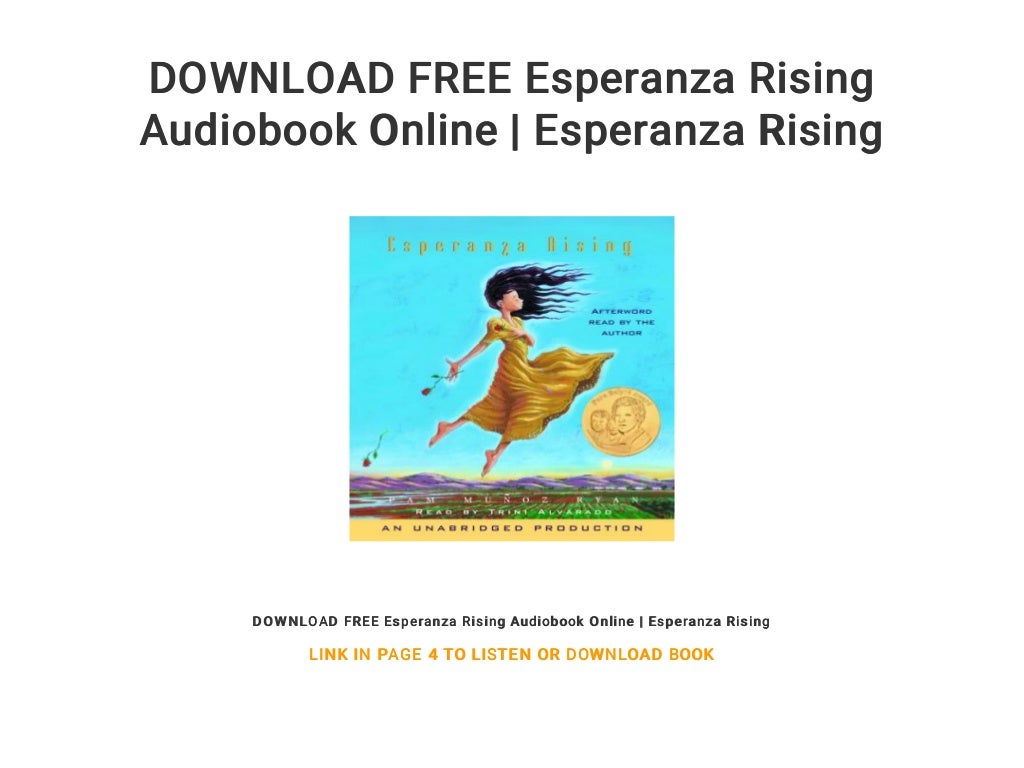 DOWNLOAD FREE Esperanza Rising Audiobook Online Esperanza Rising