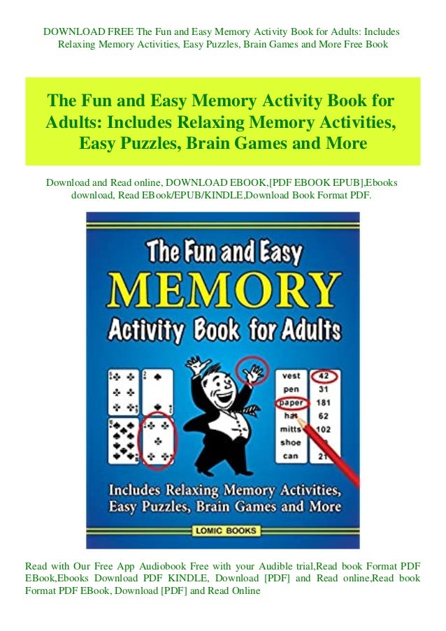 Download Free The Fun And Easy Memory Activity Book For Adults Includ