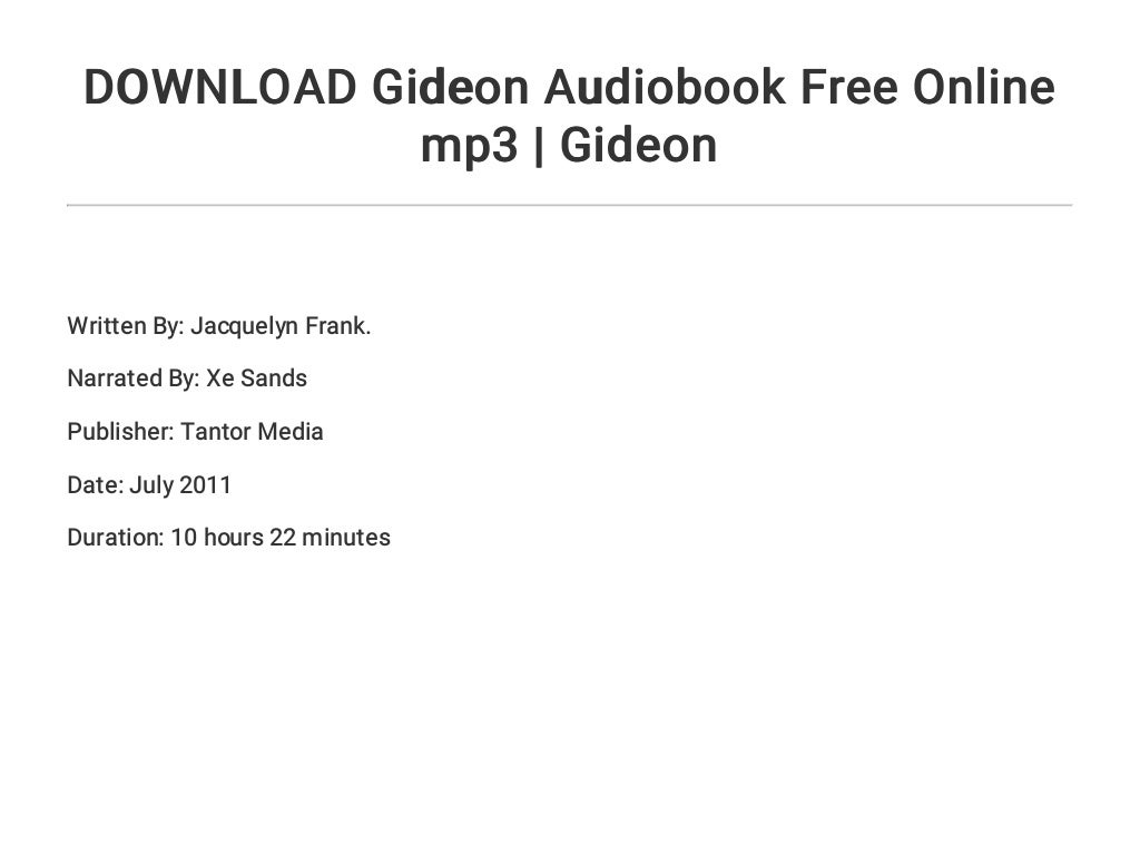download gideon trilogy download gideon trilogy