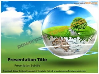 Global Ecology Powerpoint Template - templatesforpowerpoint.com/