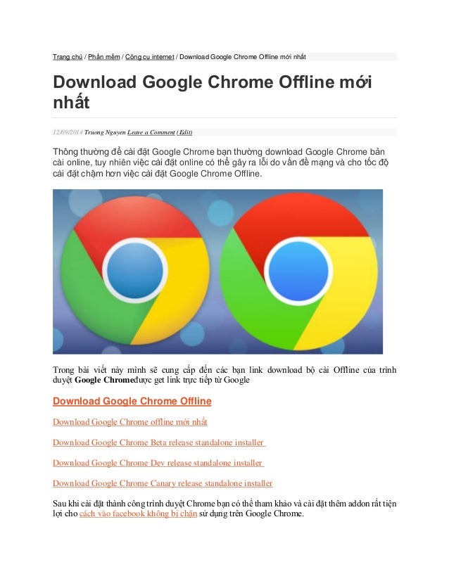 Download google chrome offline mới nhất