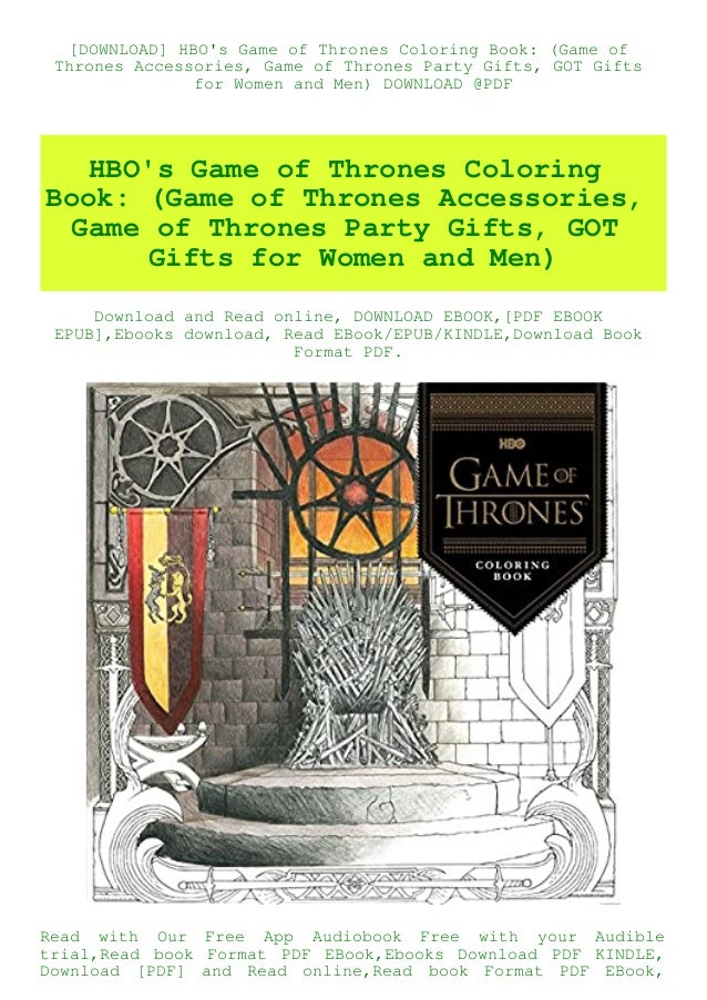 Download Download Hbo S Game Of Thrones Coloring Book Game Of Thrones Acces