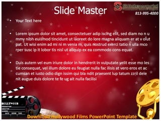 Download hollywood films powerpoint template