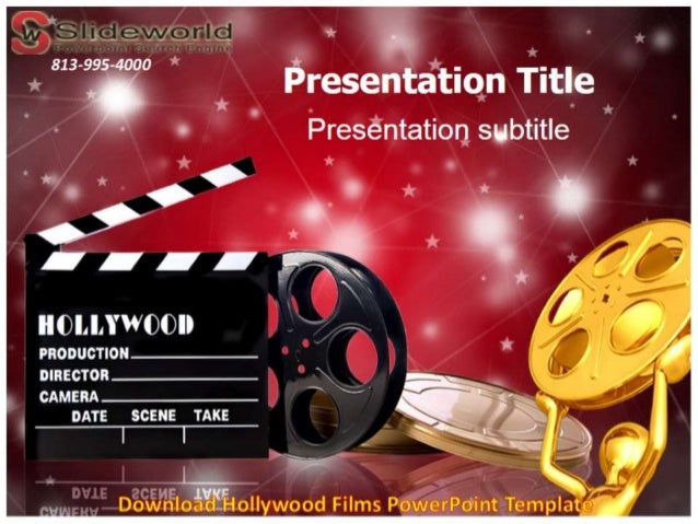 hollywood films powerpoint template hollywood films powerpoint template, Presentation templates