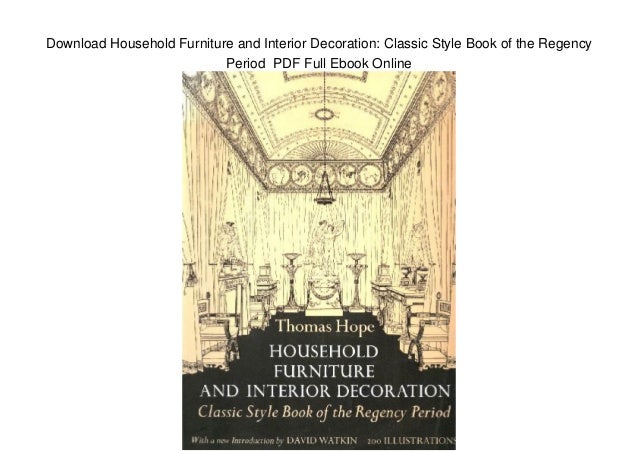 Download Household Furniture And Interior Decoration