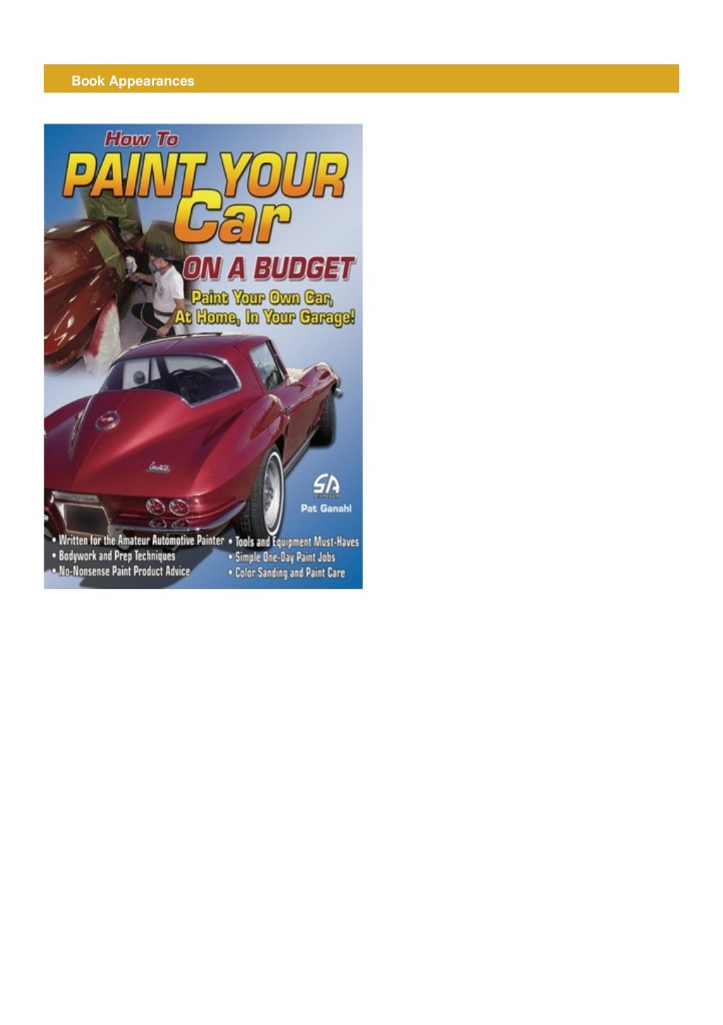 DOWNLOADin[PDF]How to Paint Your Car on a BudgetbyPat Ganahl[PDFbooks]