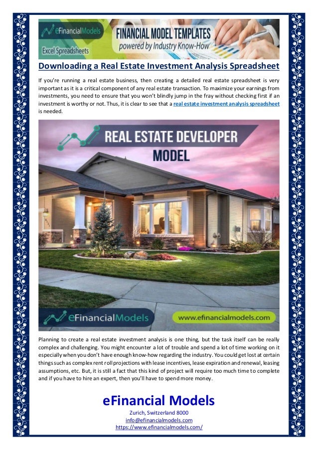 downloading a real estate investment analysis spreadsheet real estate xls