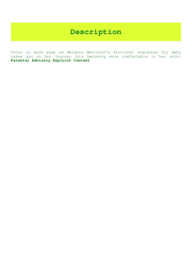 Download Download In Pdf Cry Baby Coloring Book R A R