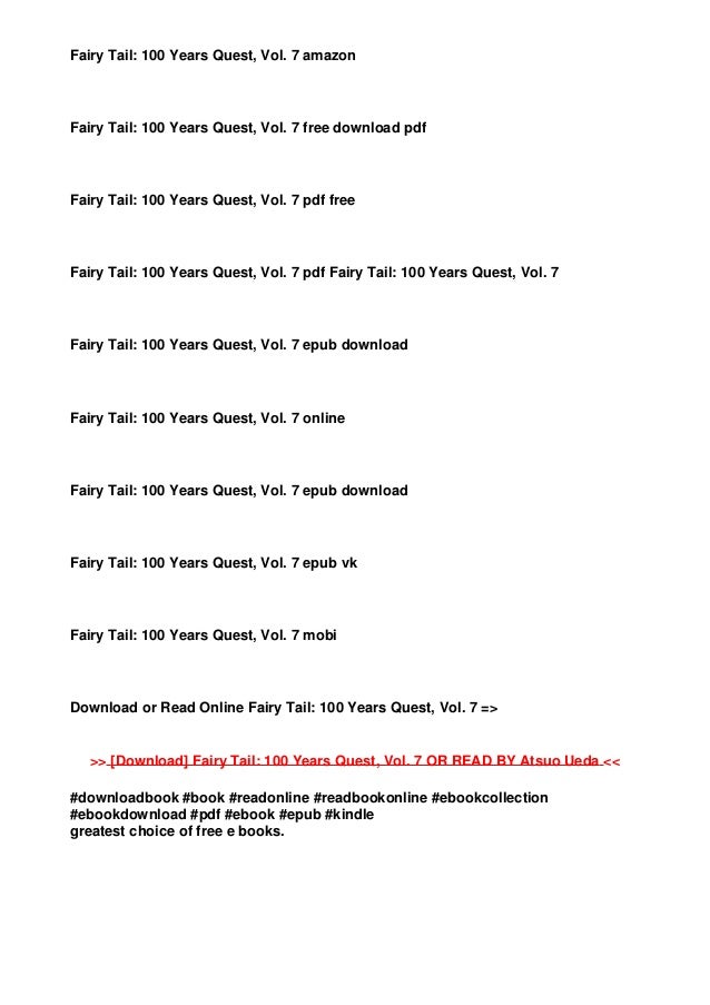 Download In Pdf Fairy Tail 100 Years Quest Vol 7 Epub