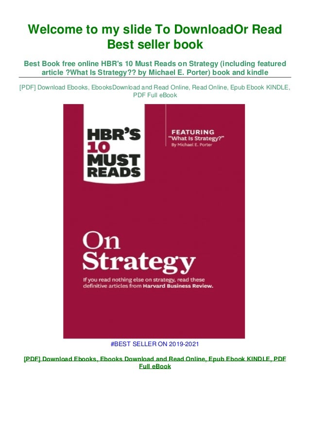 Download In Pdf Hbr S 10 Must Reads On Strategy Including Feature