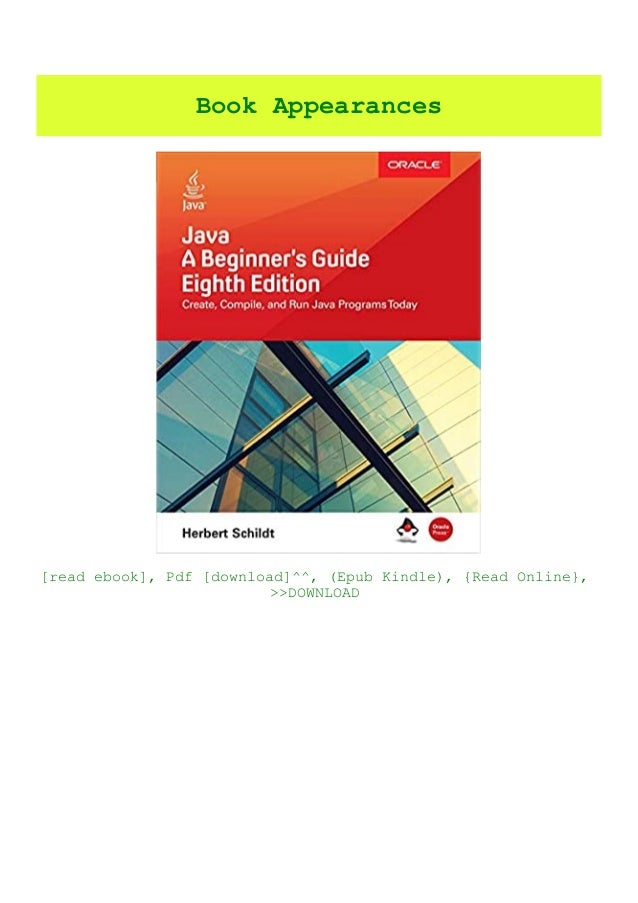 Java A Beginner S Guide Pdf