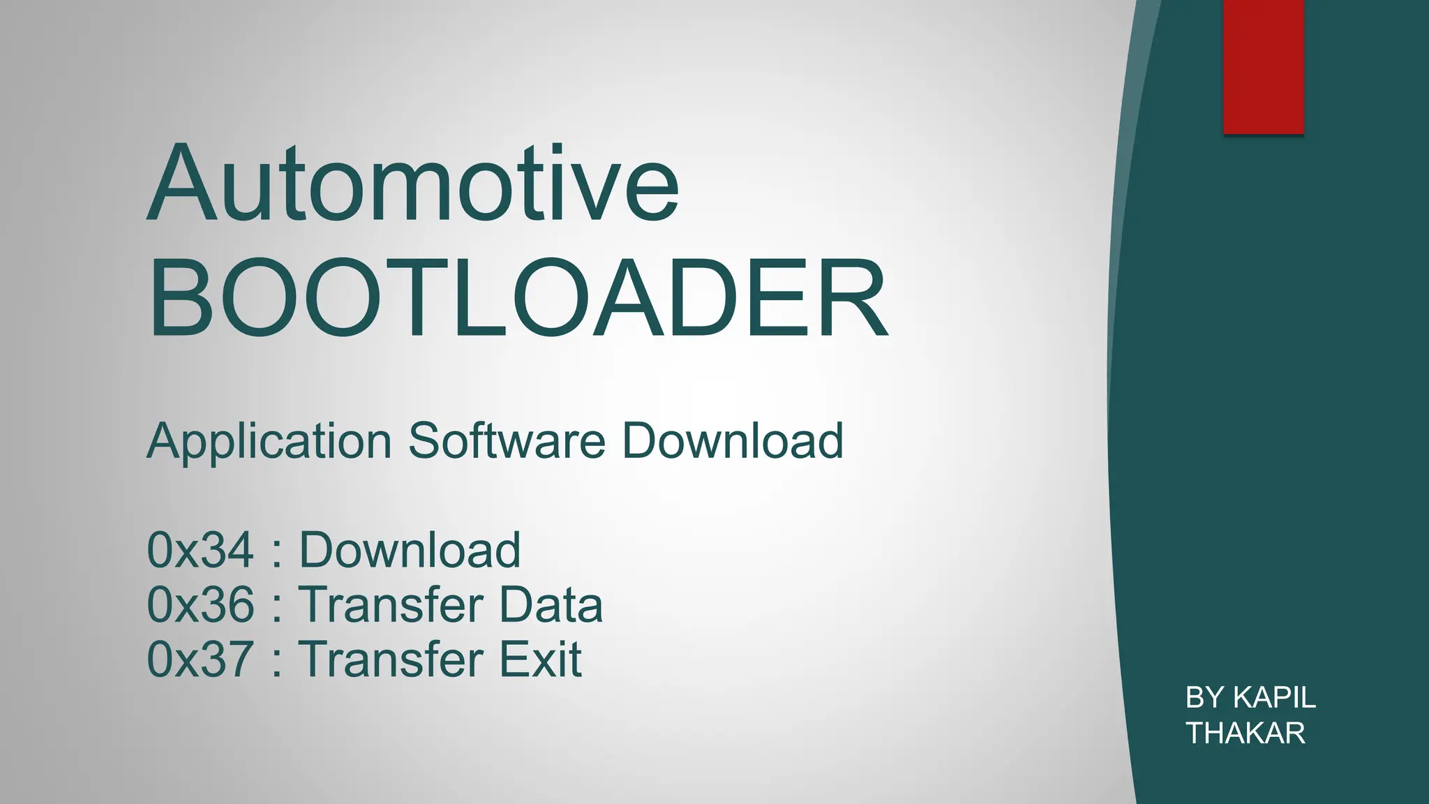 Automotive Bootloader Complete Guide with UDS Frame Format | PPTX