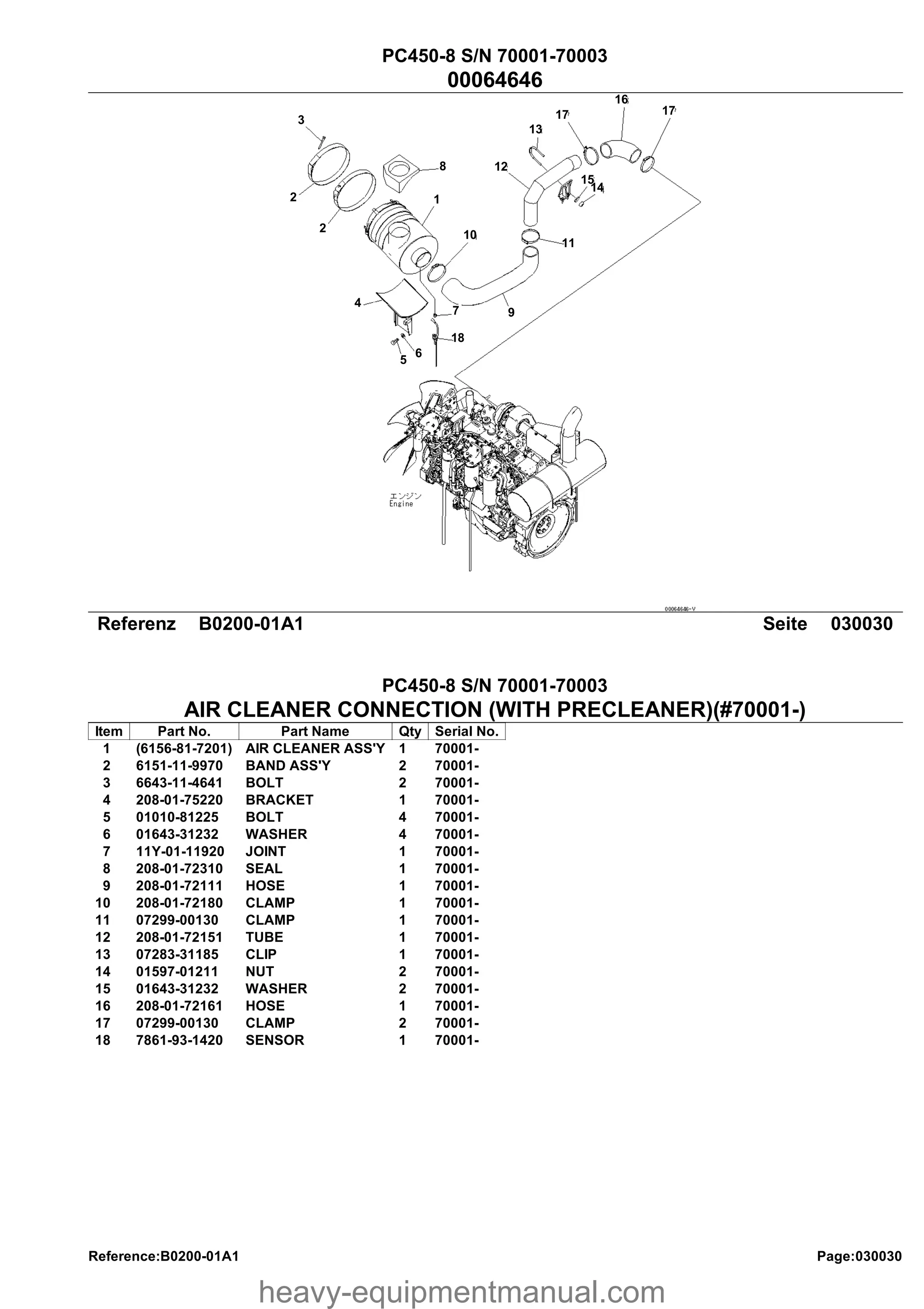 Manuel / Catalogue De Pièces Pour Pelle Hydraulique KOMATSU PC88MR-8 - Occasion