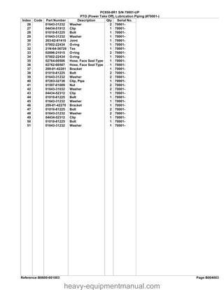 PC850-8R KOMATSU HYDRAULIC EXCAVATOR PARTS MANUAL SN 70001-UP | PDF