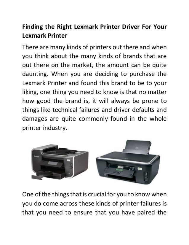 Lexmark printers driver download for windows 10 free